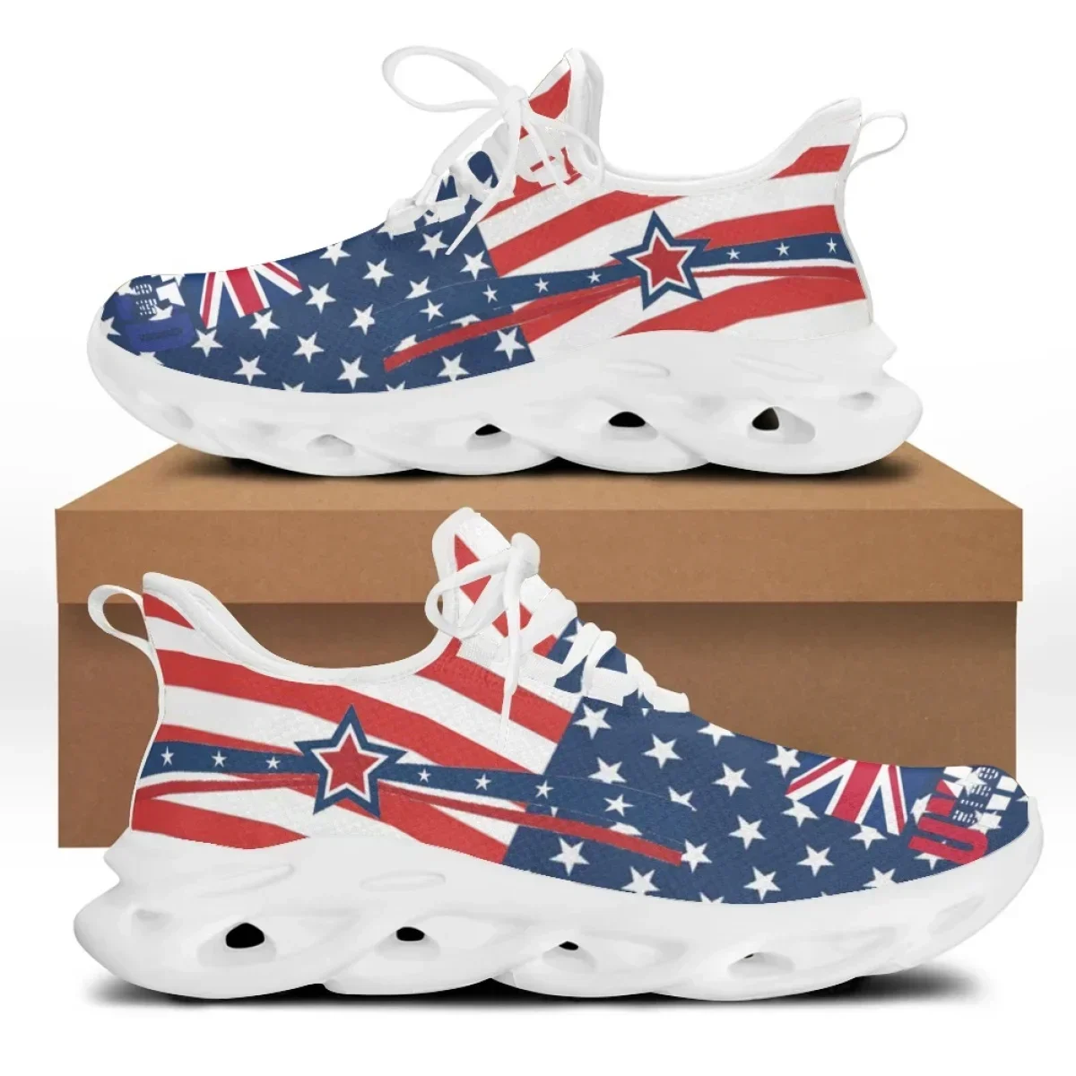 Men'S Shoes Liberty - 7.4 Flache Schuhe mit Amerika-Flaggen- und