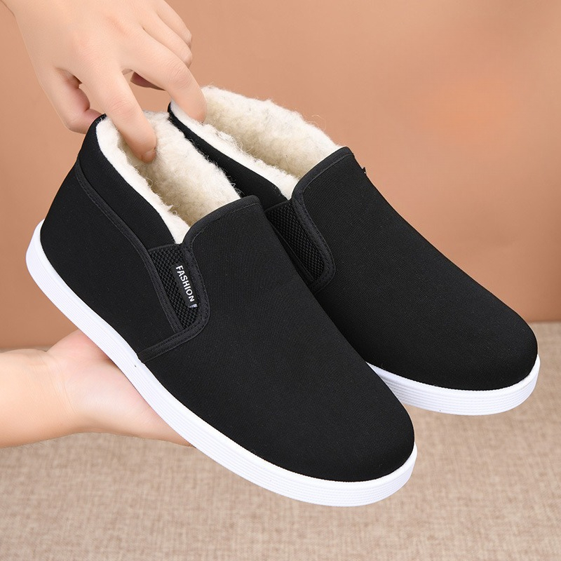 Men'S Shoes Hoka Sale - Herren-Winterschuhe mit Plüschfutter, aus Baumwollstoff, zum