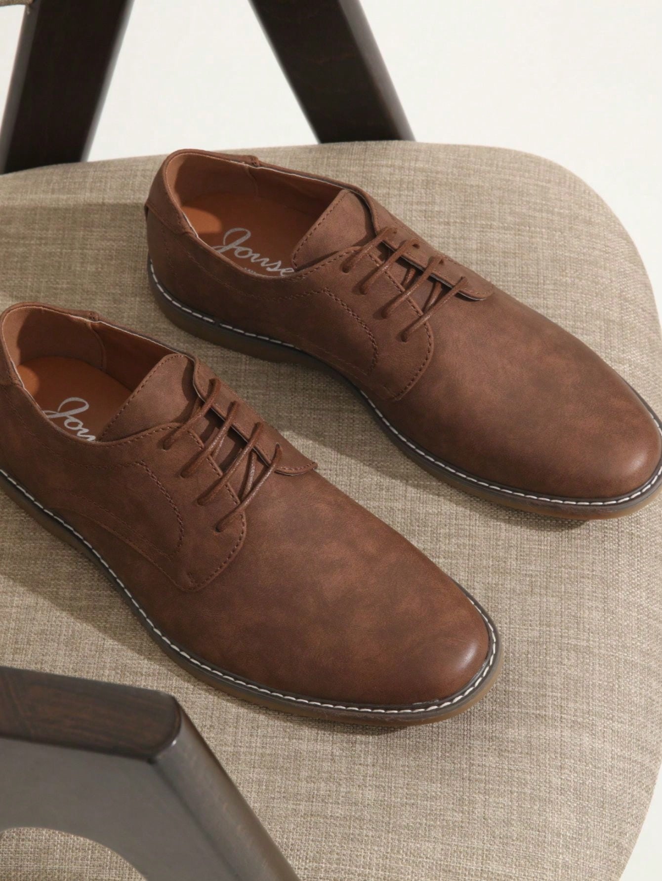 Men'S Shoes Smart - Herren-Freizeitschuhe aus Wildleder, braune, schlichte Wildleder-Oxfords