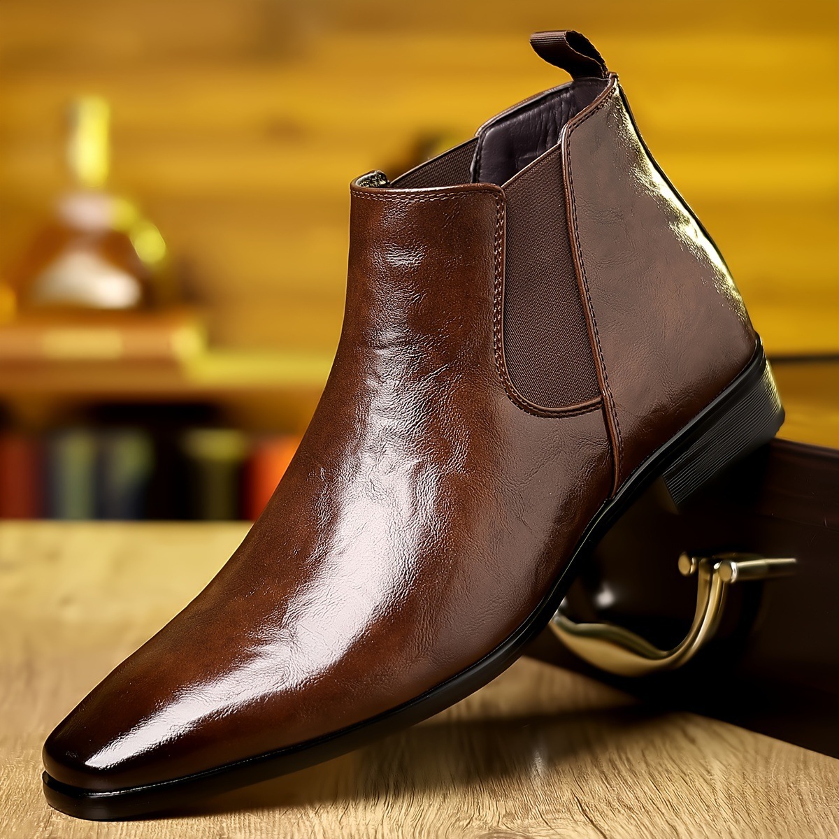 Men'S Shoes Hey Dude - Chelsea-Stiefel, Lederstiefel, Herbst, bequeme Stiefeletten, spitze