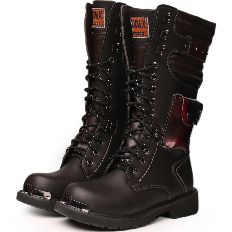 Men'S Shoes Hoka Sale - Männer Kniehohe Leder Stiefel Winter Männlichen