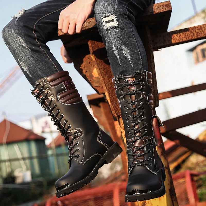 Männer Kniehohe Leder Stiefel  – Men'S Shoes Hoka Sale Bewertung und Preis