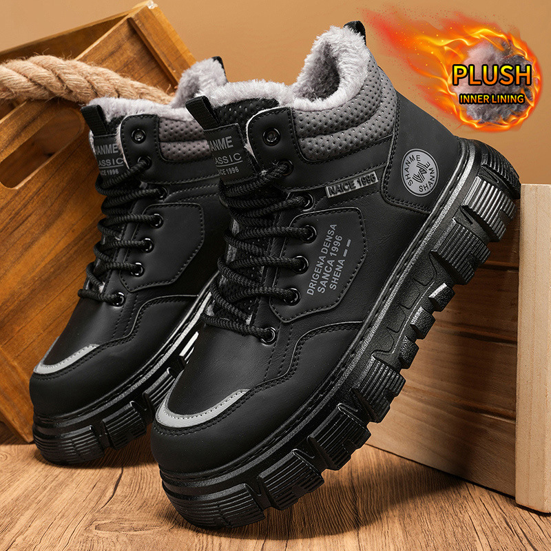Winter-Samt-High-Top-Herrensti – Men'S Shoes With Height Increase Bewertung und Preis