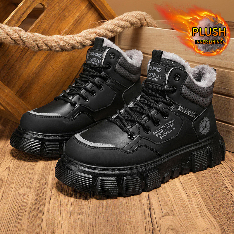 Winter-Samt-High-Top-Herrensti – Men'S Shoes With Height Increase Bewertung und Preis