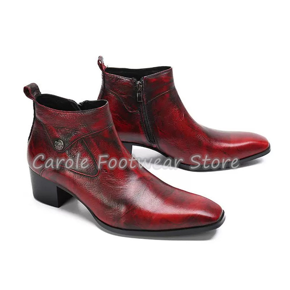Vintage-Stiefeletten mit eckig – Men'S Shoes With Height Increase Bewertung und Preis